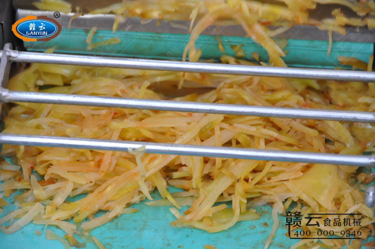 調(diào)試后離心式切片后切絲效果圖