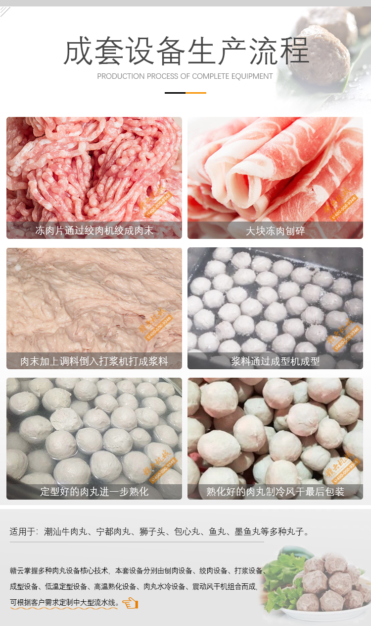 肉丸流水線成套設(shè)備生產(chǎn)流程圖 肉丸流水線成套設(shè)備生產(chǎn)流程圖