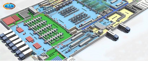 贛云設計中央廚房平面全景效果圖